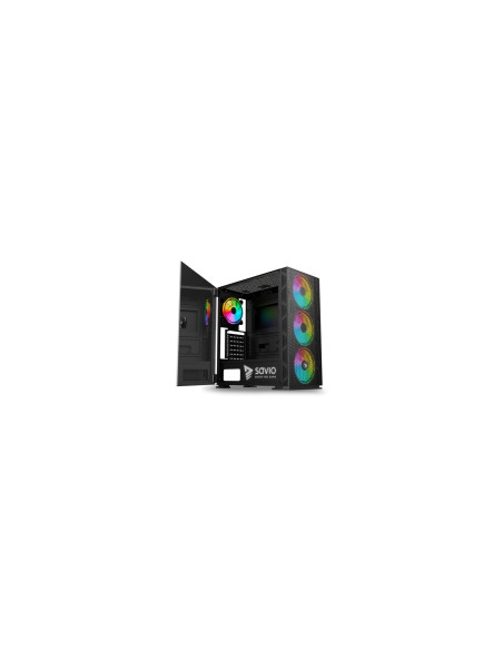 Savio SAVGC-RAPTORX1 carcasa de ordenador Midi Tower Negro