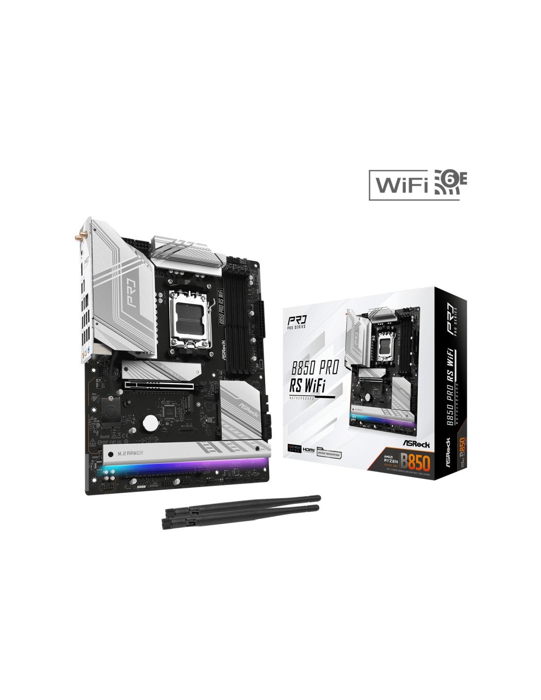 Asrock B850 Pro RS WiFi AMD B850 Zócalo AM5 ATX