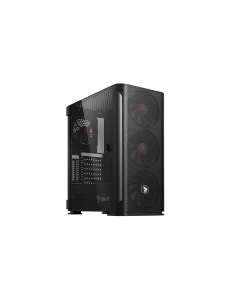 Savio SHADOW X2 carcasa de ordenador Midi Tower Negro