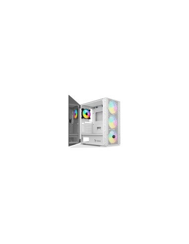 Savio Raptor White X1 ARGB Glass/Mesh White Computer Case Midi Tower Blanco