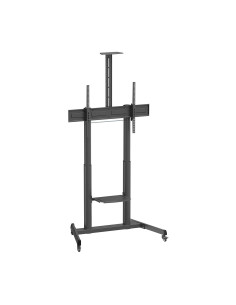 AISENS Soporte De Suelo Eco Con Ruedas Y Manivela, Bandeja Para DVD Y