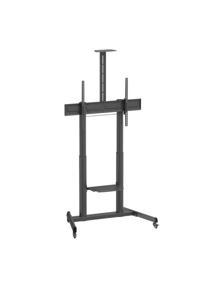 AISENS Soporte De Suelo Eco Con Ruedas Y Manivela, Bandeja Para DVD Y
