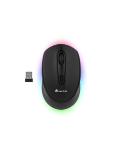 Ratón NGS SMOG-RB Ambidextro RF inalámbrica + Bluetooth Í???ptico 2400 DPI Negro