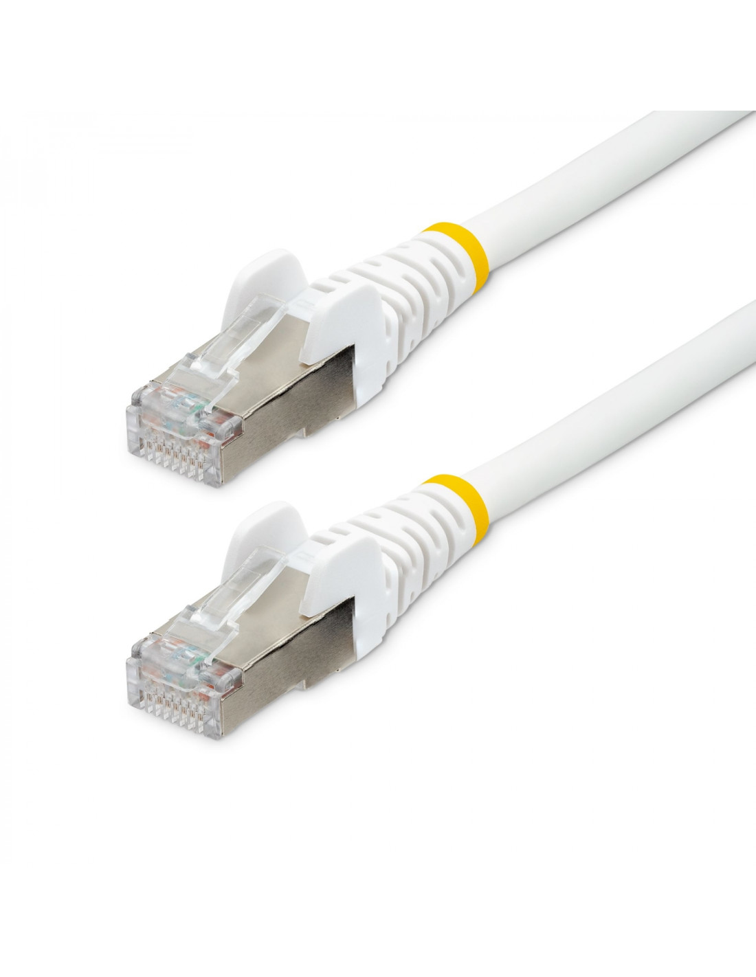 StarTech.com Cable de 3m de Red Ethernet CAT6a - Blanco - Low Smoke Zero Halogen (LSZH) - 10GbE - 500MHz - PoE++ de 100W - Snagl