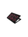 Savio Laptop cooling pad 6 backlit fans 2000 RPM COS-01 almohadilla fría 43,9 cm (17.3") Negro, Rojo
