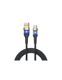iggual Cable USB-A a tipo C 3A 100 cm trenzado LED