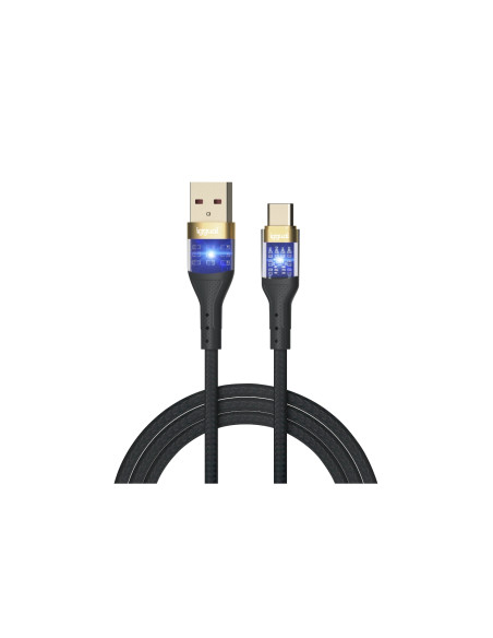 iggual Cable USB-A a tipo C 3A 100 cm trenzado LED