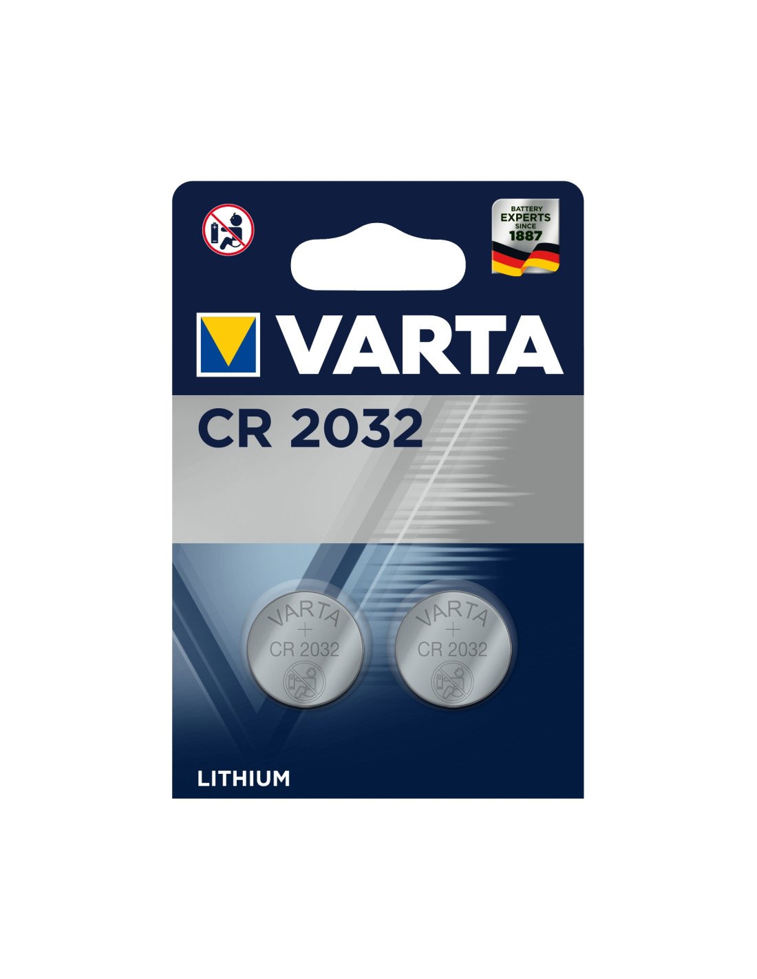 Varta blister 2 pilas boton CR 2032 litio 3v