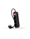 Nanocable Regleta de Enchufes con 3 Tomas con Interruptor, 1.4 m, Negro