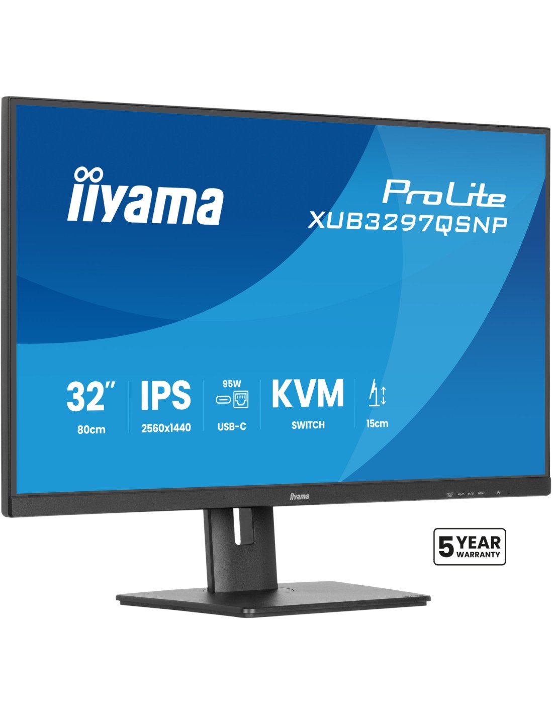 iiyama ProLite XUB3297QSNP-B1 pantalla para PC 81,3 cm (32") 2560 x 1440 Pixeles Quad HD LED Negro