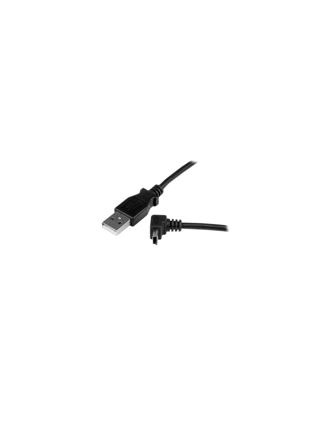 StarTech.com Cable Adaptador  USB 2.0 1m USB A Macho a Mini USB B Macho Acodado en Íngulo hacia Arriba negro