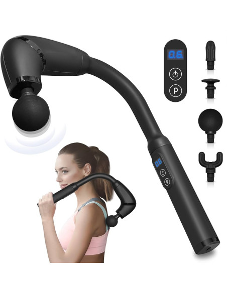 PISTOLA DE MASAJES CON MANGO EXTENSIBLE CON 6 VELOCIDADES