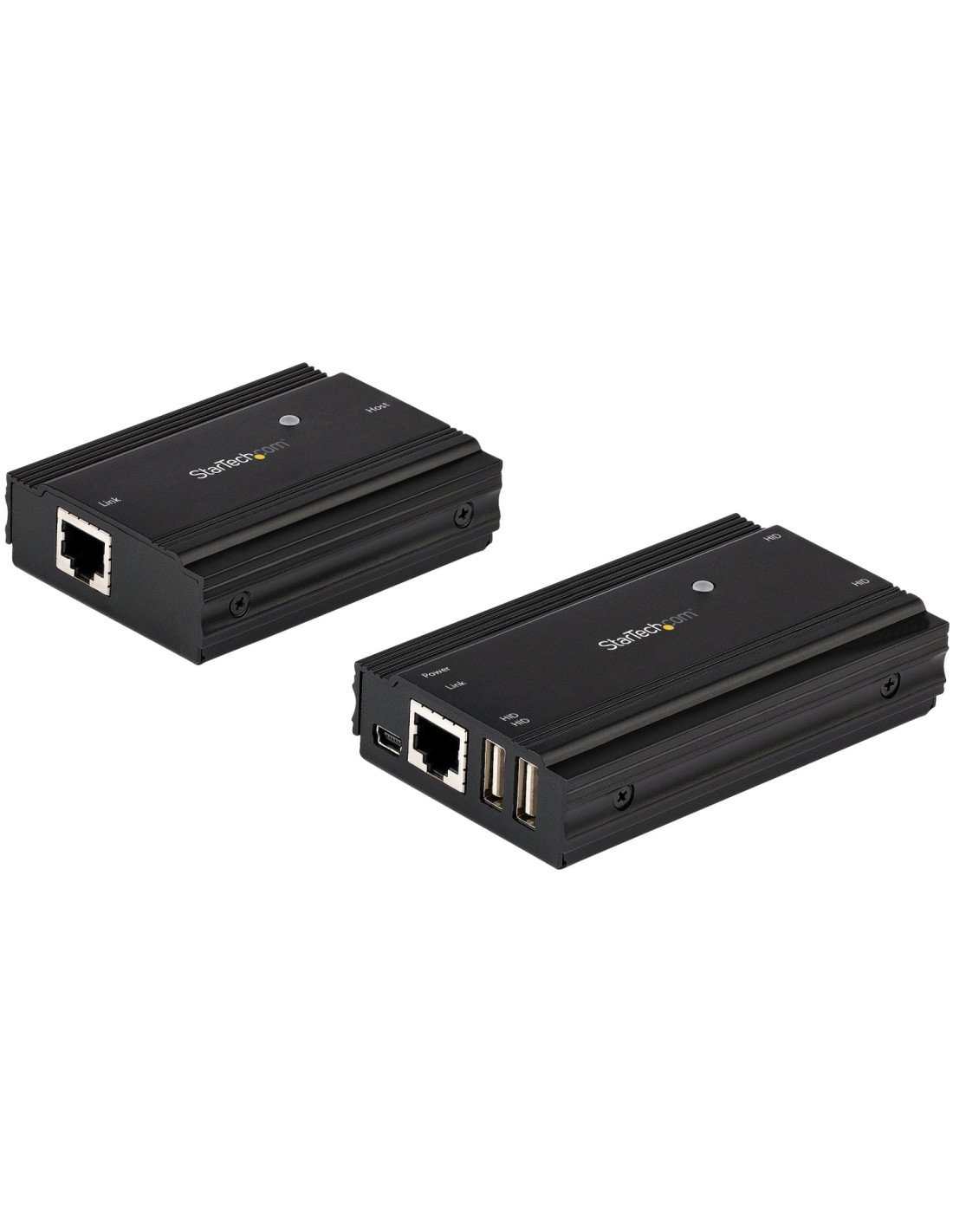 StarTech.com Hub Concentrador Extensor USB 2.0 de 4 Puertos por un Solo Cable Ethernet CAT5e/CAT6 RJ45 - 100m - Juego de Alargad