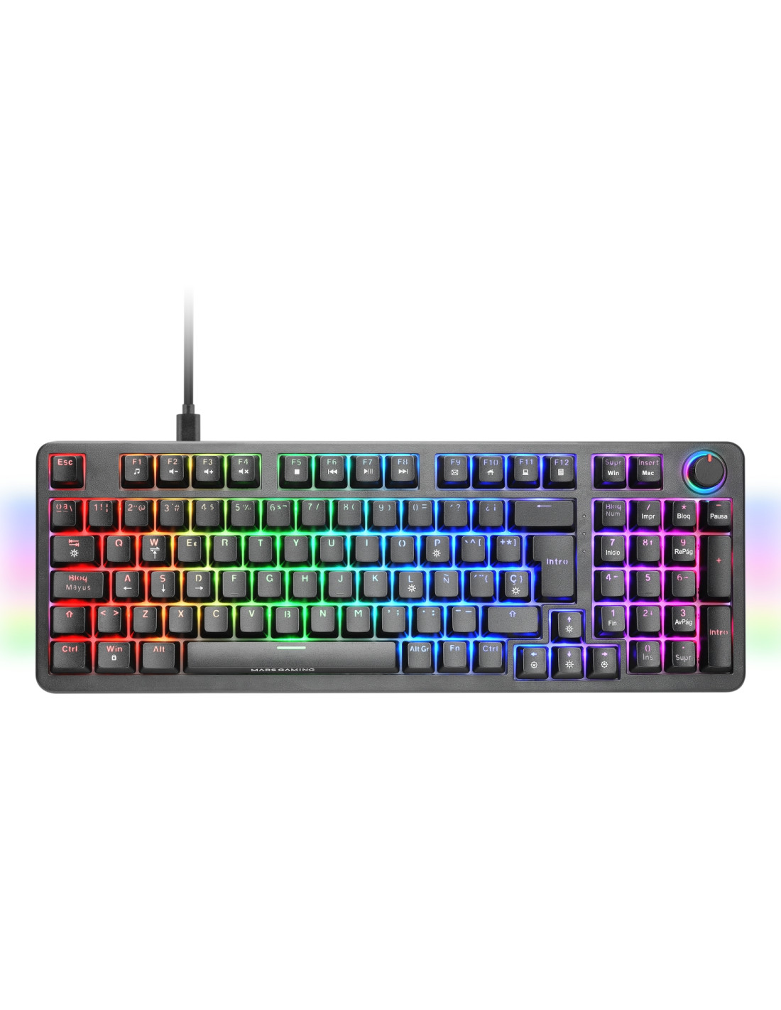 Mars Gaming MKPROBES teclado Juego USB QWERTY Español Negro