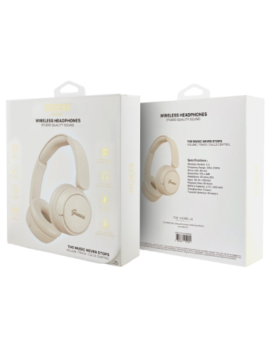 Auriculares Guess Script Beige - ¡Escúchalos ahora!