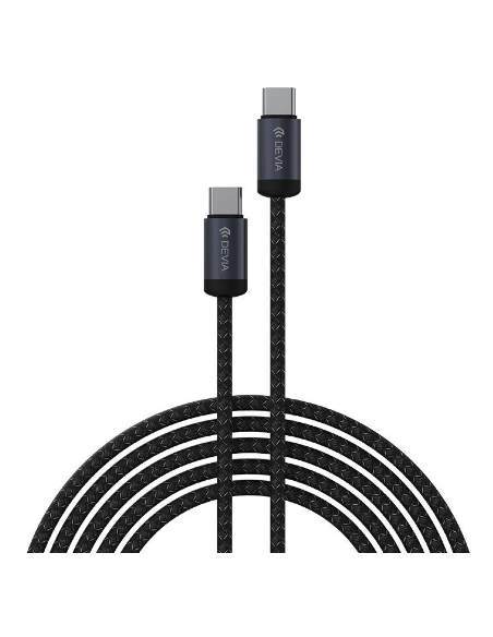 CABLE TIPO C A TIPO C 60W 1 METRO DEVIA NEGRO