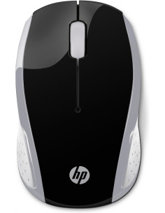 HP Wireless Mouse 200 Í???ptico 1000 DPI 2.4 GHz Ambidextro Negro, Plata