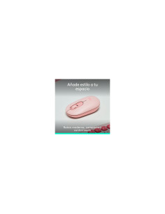 Logitech POP Mouse, ratón inalámbrico Bluetooth compacto y portátil con botones programables y clics discretos, tecnología E 2