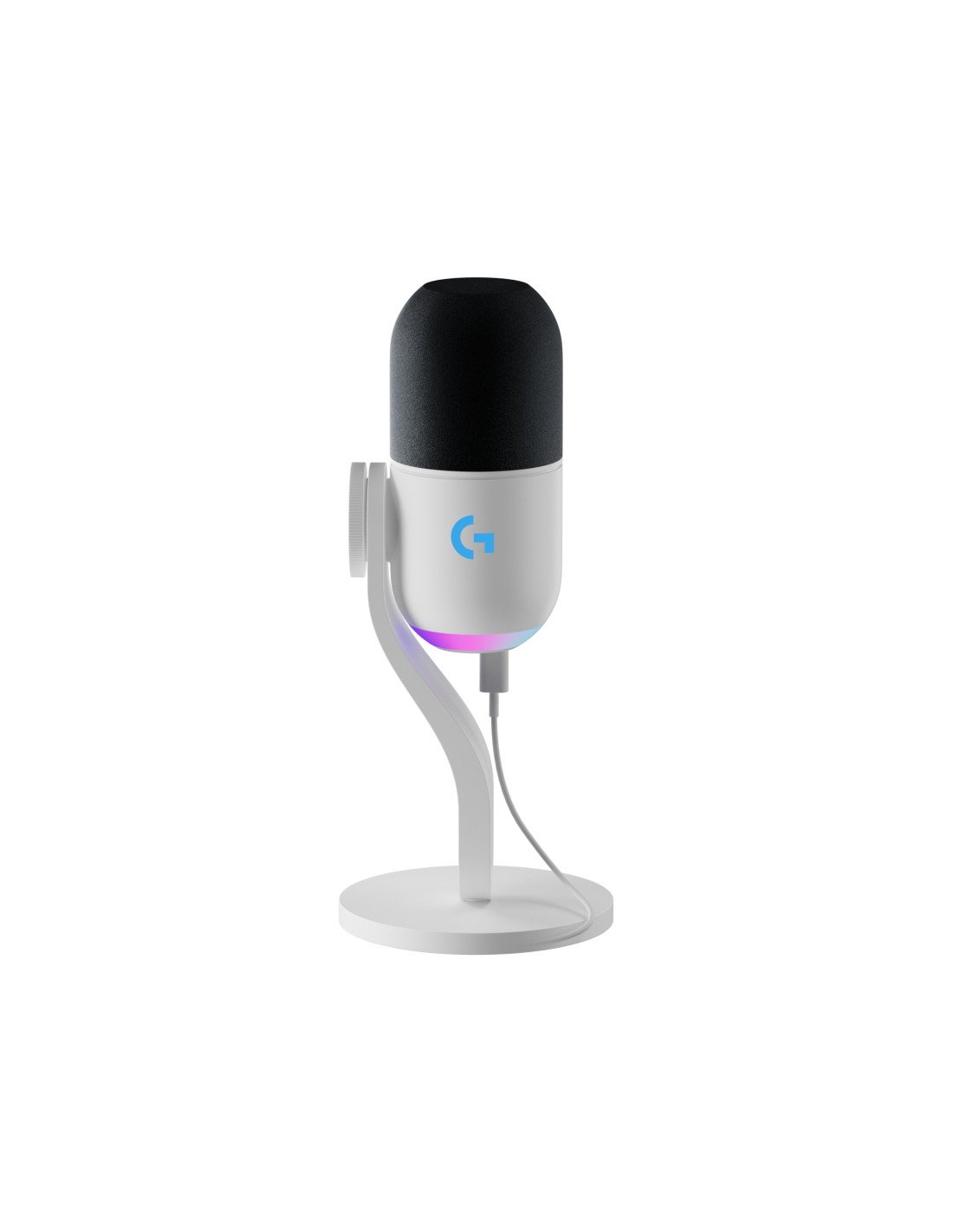 Logitech G Yeti GX, micrófono dinámico RGB con LIGHTSYNC para gaming, micrófono USB para streaming, supercardioide, Plug and 