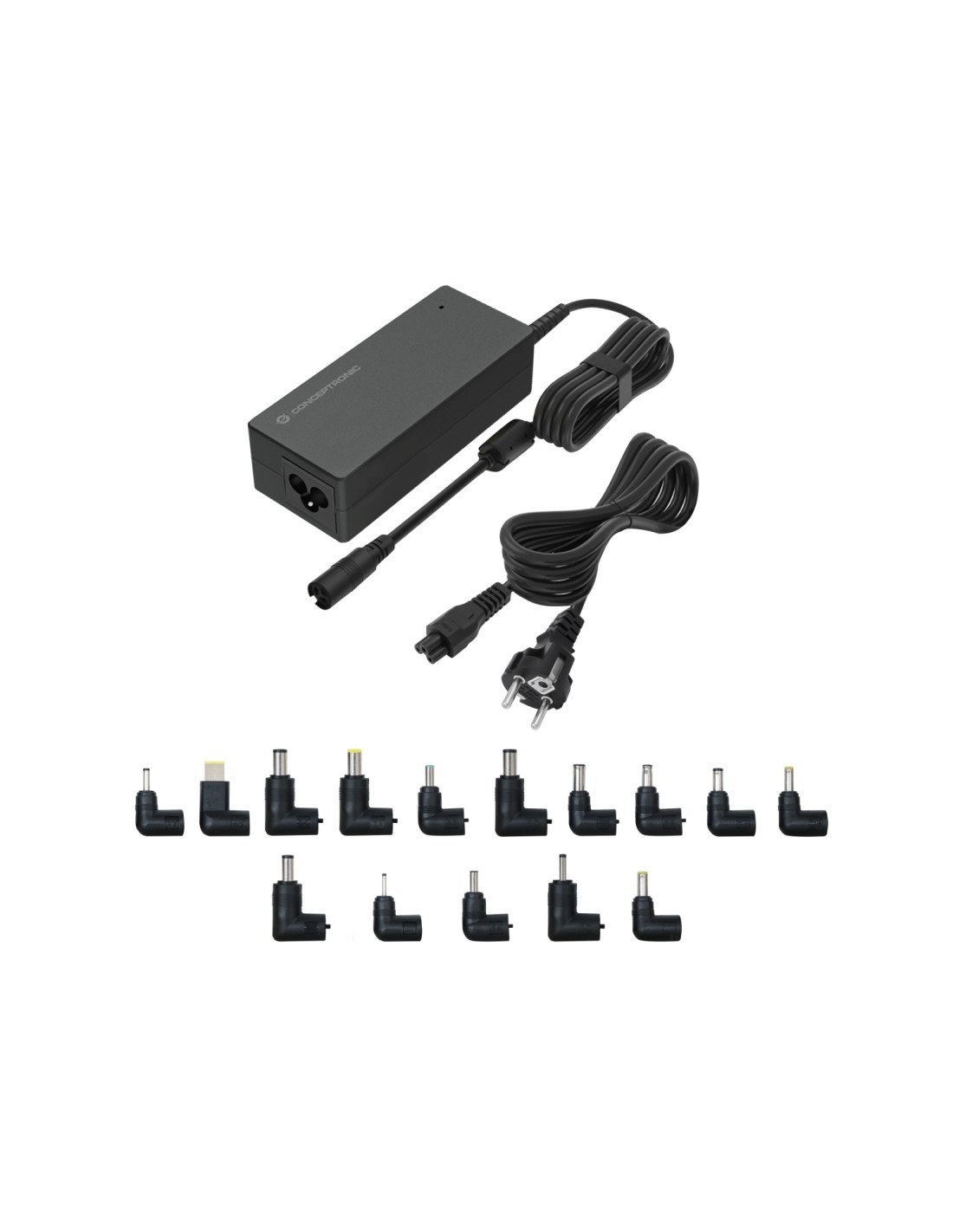 Conceptronic OZUL08B15 adaptador e inversor de corriente Interior 90 W Negro