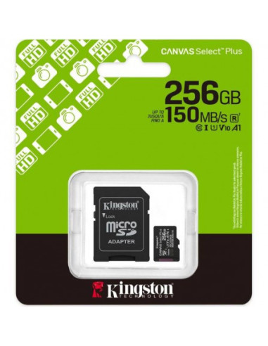 Kingston Technology 256GB microSDXC Canvas Select Plus Gen3 150MB/s