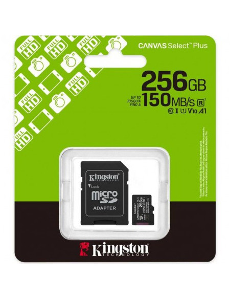 Kingston Technology 256GB microSDXC Canvas Select Plus Gen3 150MB/s