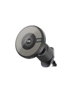 SOPORTE PARA TELEFONO MOVIL CON CARGA INALAMBRICA 15W NEGRO