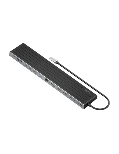 AISENS USB-C Dock 13 en 1, USB-C A 2xHDMI, 1xDisplayPort, 1xRJ45, 3xUSB-A, 2xUSB-C, 1xUSB-C PD, 1xSD, 1xMicro SD, 1xAudio, 1xRan