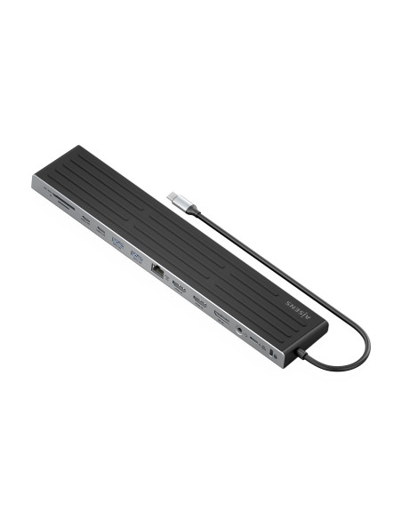 AISENS USB-C Dock 13 en 1, USB-C A 2xHDMI, 1xDisplayPort, 1xRJ45,