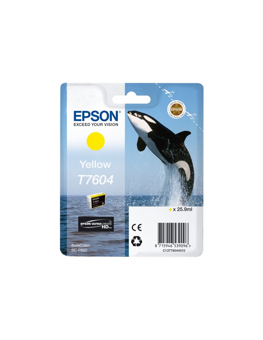 CARTUCHO EPSON T7604 AMARILLO C13T76044010