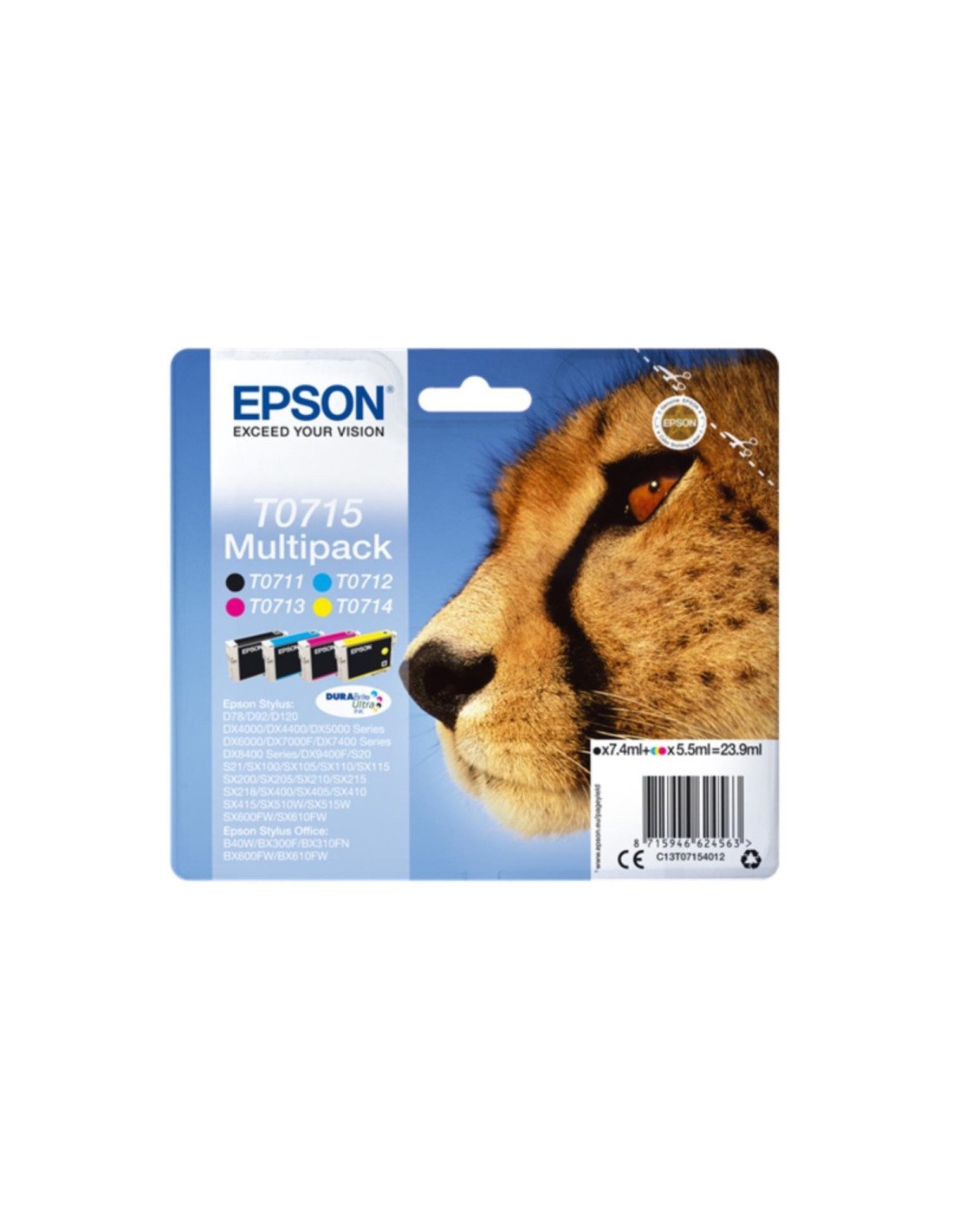 CARTUCHO EPSON T0715 MULTIPACK 4COLORES C13T07154012