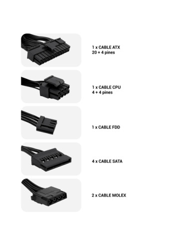 CoolBox FUENTE DE ALIMENTACION ATX BASIC 500GR 500W