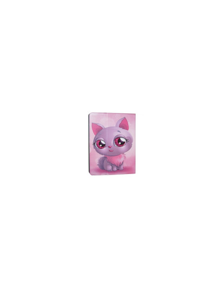 FUNDA TABLET SUBBLIM UNIVERSAL TRENDY CAT PARA TABLET HASTA 10.1P ROTACION 360 EXTERIOR SIMIL PIEL INTERIOR ATERCIOPELADO CIERRE