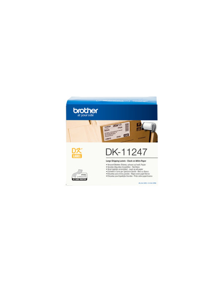 Brother DK-11247 cinta para impresora de etiquetas Negro sobre blanco