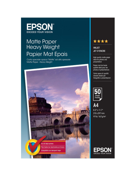 Epson Matte Paper Heavy Weight - A4 - 50 hojas