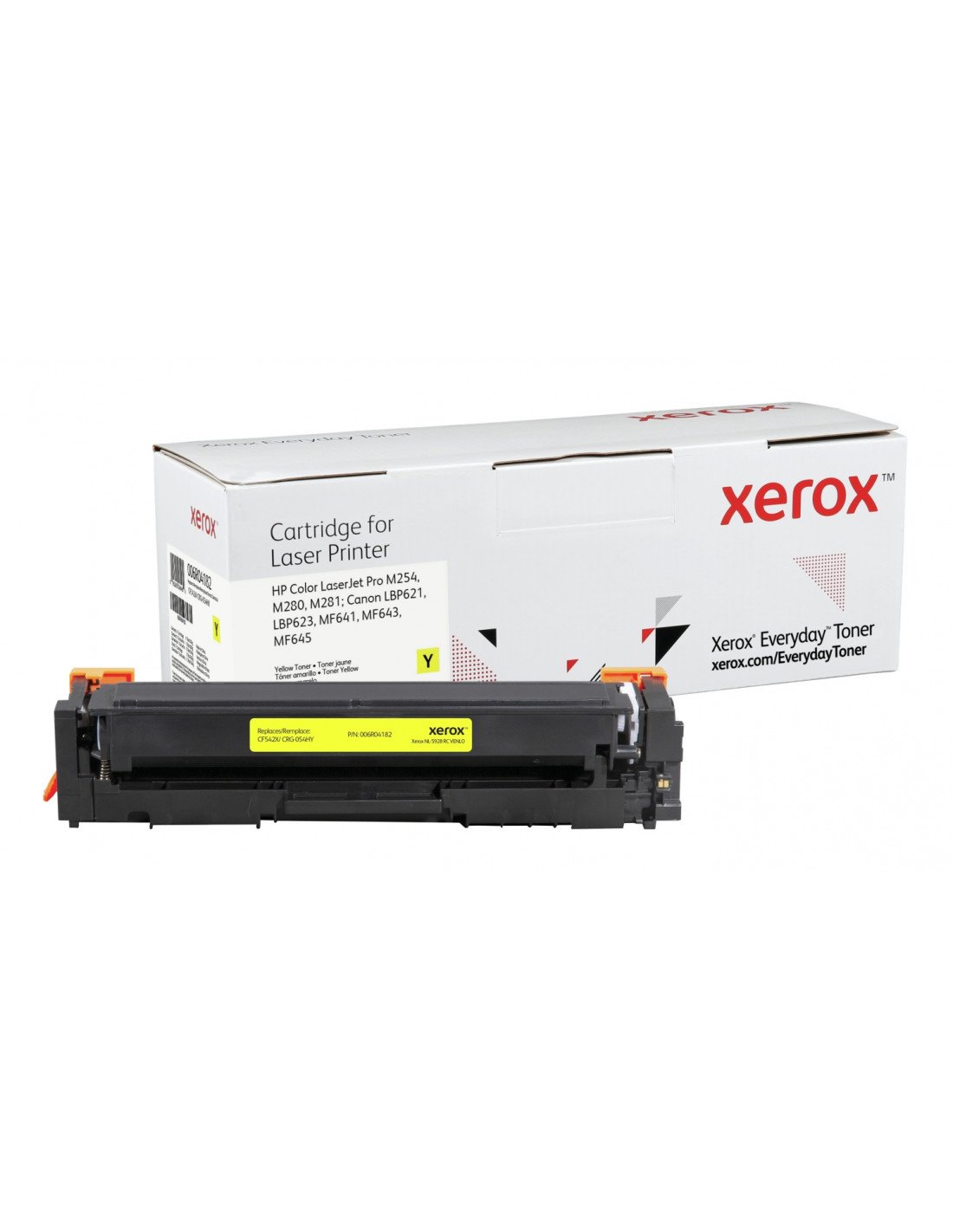 Toner xerox amarillo everyday compatible con hp CF542X CRG-054HY equivalente de 2500 paginas 006R04182