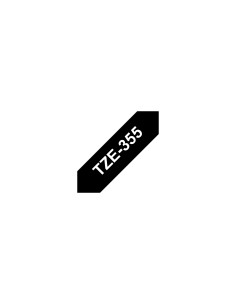 Brother TZE-355 cinta para impresora de etiquetas Blanco sobre negro 2