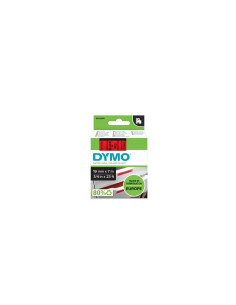 DYMO D1 - Etiquetas estándar - Negro sobre rojo - 19mm x 7m 2