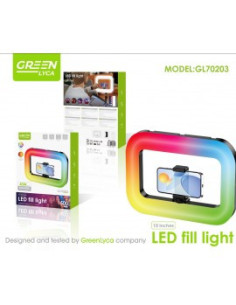 ARO DE LUZ RGB CON TRIPODE CUADRADO 45 MODOS RGB