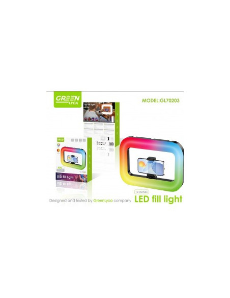 ARO DE LUZ RGB CON TRIPODE CUADRADO 45 MODOS RGB