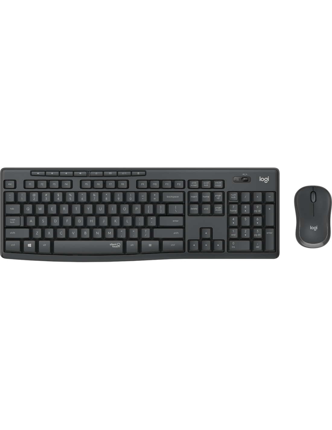Logitech MK295 Silent Wireless Combo teclado Ratón incluido Oficina USB QWERTZ Alemán Grafito