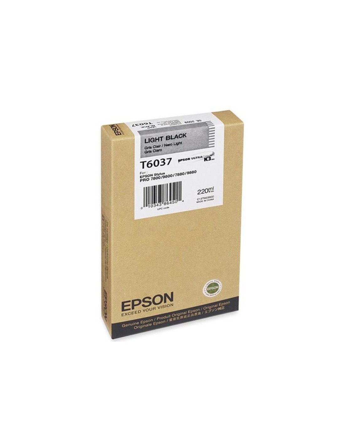 CARTUCHO EPSON T6037 GRIS C13T603700