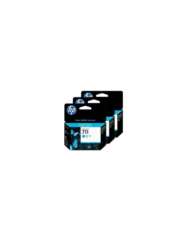 HP Pack de ahorro de 3 cartuchos de tinta DesignJet 711 cian de 29 ml