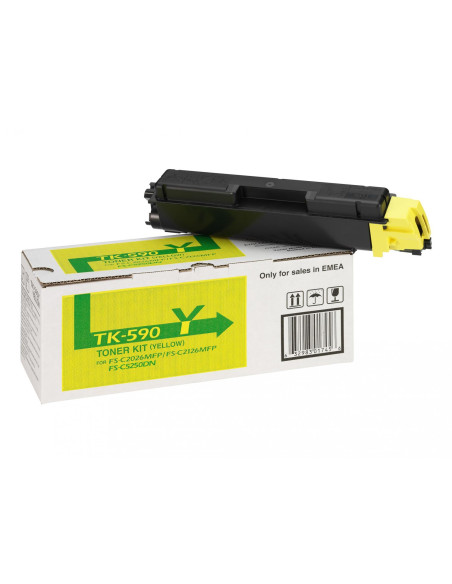 KYOCERA TK-590Y cartucho de tóner 1 pieza(s) Original Amarillo