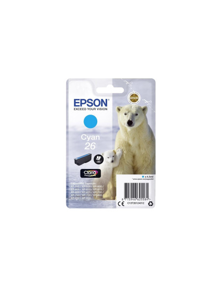Epson Polar bear Cartucho 26 cian