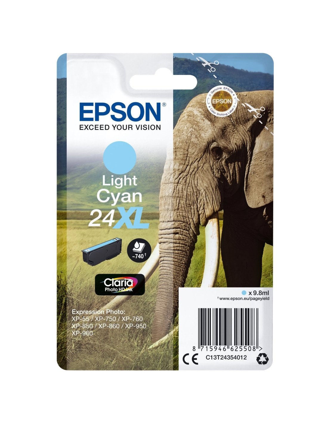 CARTUCHO EPSON 24XL CIAN CLARO C13T24354012