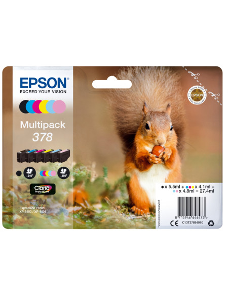 CARTUCHO EPSON T37884 MULTIPACK 6 COLORES T3788