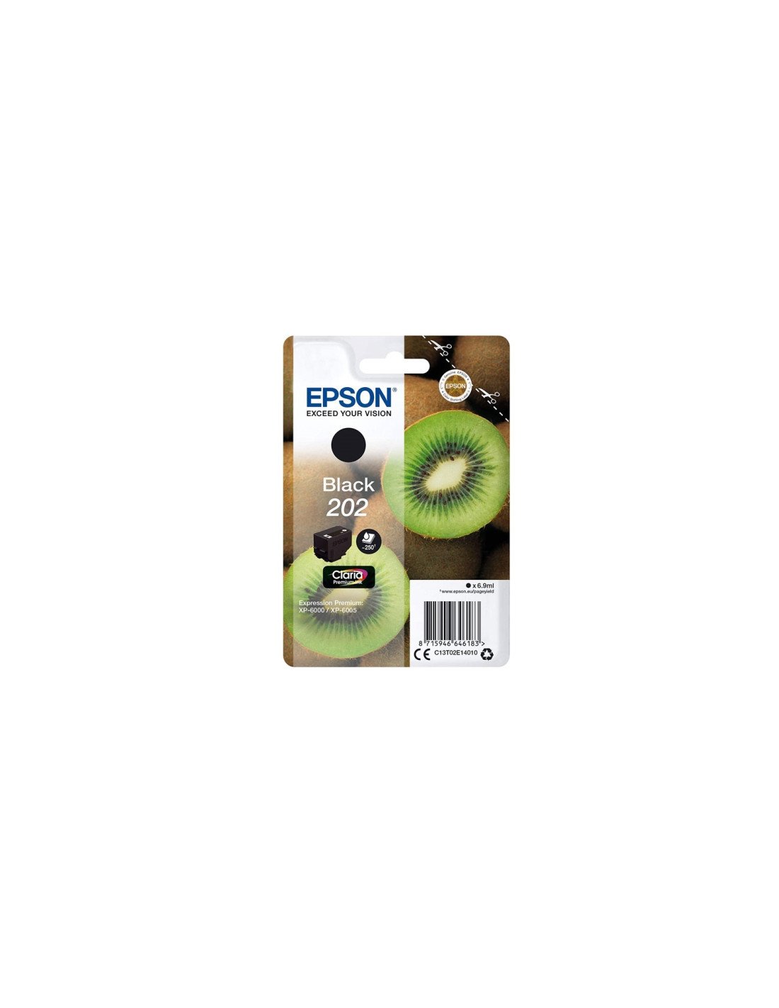 Cartucho epson kiwi singlepack black 202 claria premium Ink negro C13T02E14010