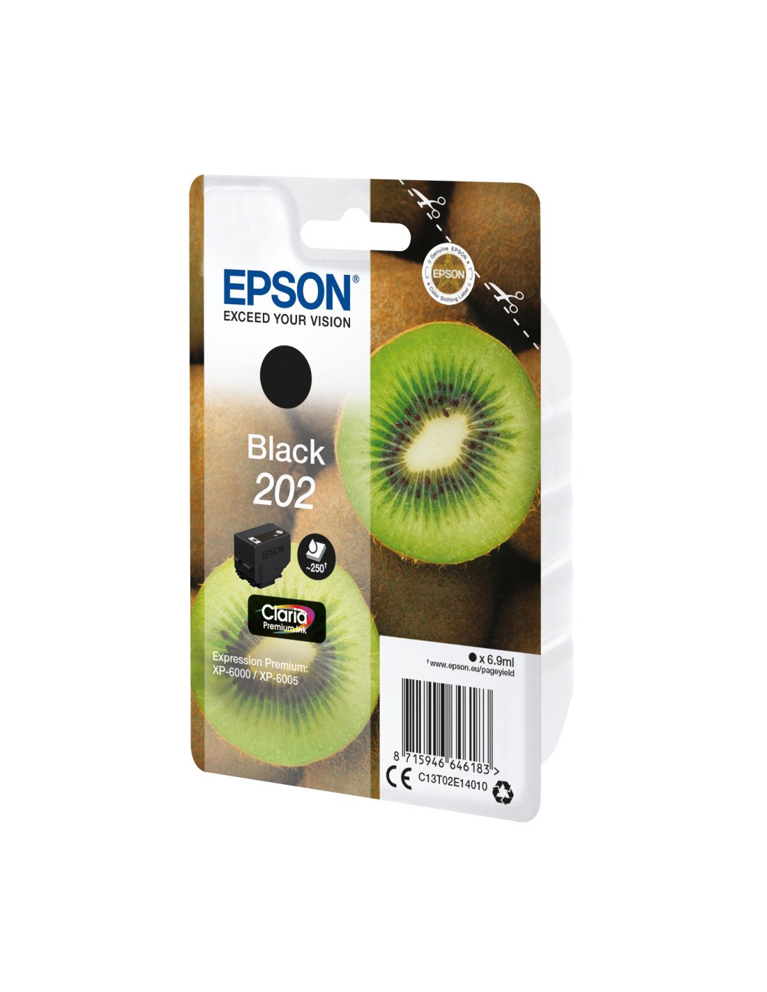 Cartucho epson kiwi singlepack black 202 claria premium Ink negro C13T02E14010