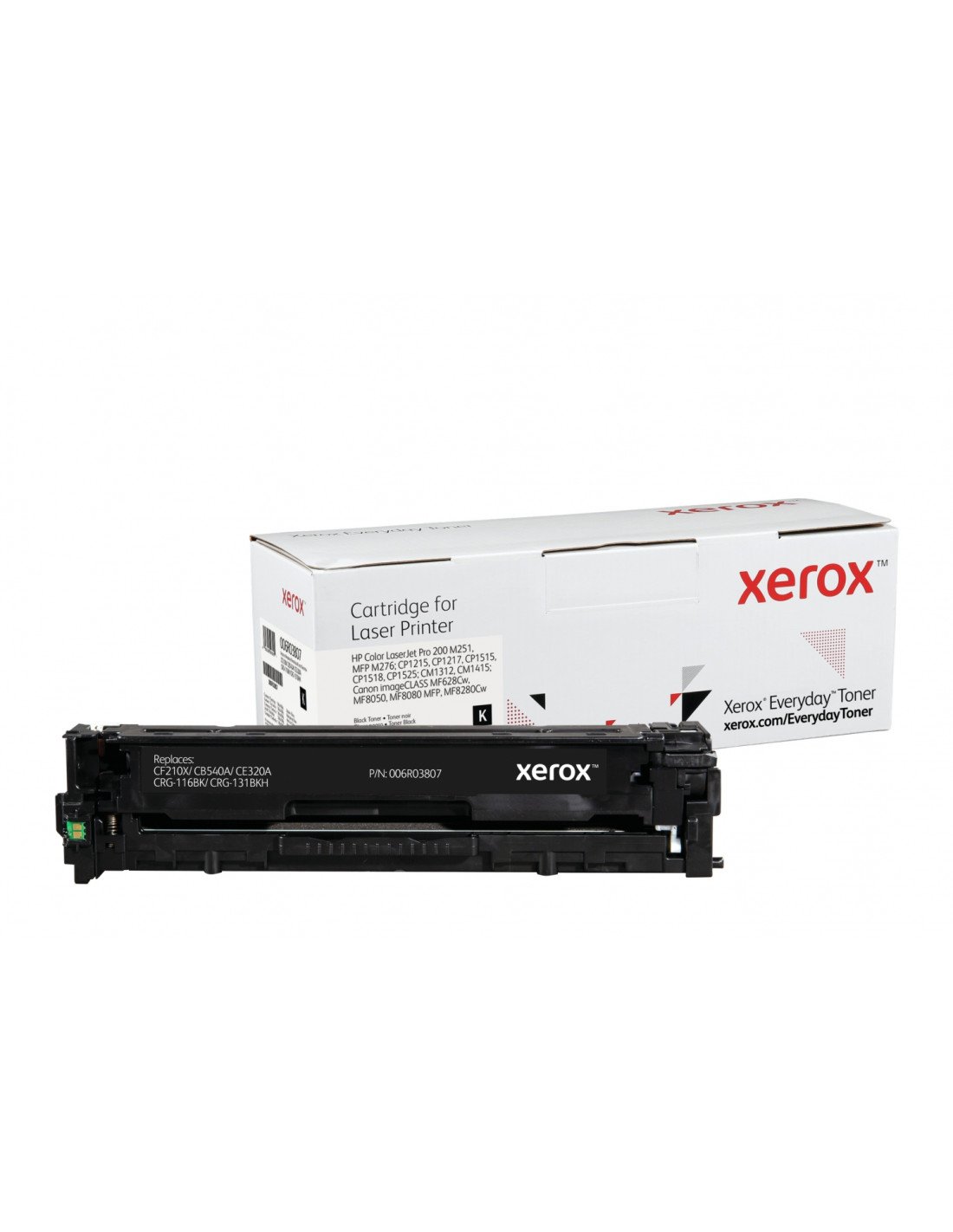 Toner xerox negro everyday compatible con hp CF210X CB540A CE320A CRG-116BK CRG-131BKH equivalente de 2400 paginas 006R03807